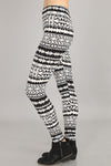Black/ White Nordic Print Leggings