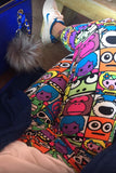 emoji multicolor buttery Soft Microfiber High Waist Fashion Patterned Celebrity Leggings for Women one size