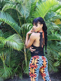 Blue/Orange Tribal Print Leggings