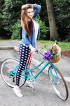 Ultra soft microfiber American flag print leggings one size 