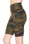 Yoga Waist Microfiber Biker Shorts