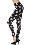 baseball buttery Soft Microfiber High Waist Fashion Patterned Leggings for Women one size