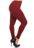 Solid Color Queen Size Basic Leggings