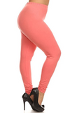 Solid Color Queen Size Basic Leggings