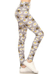 Yoga Waist 5 Inch Daisies N Bee Print Leggings
