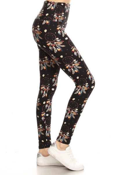 Yoga Waist Dream Catcher Boho Print Leggings – CELEBRITY LEGGINGS