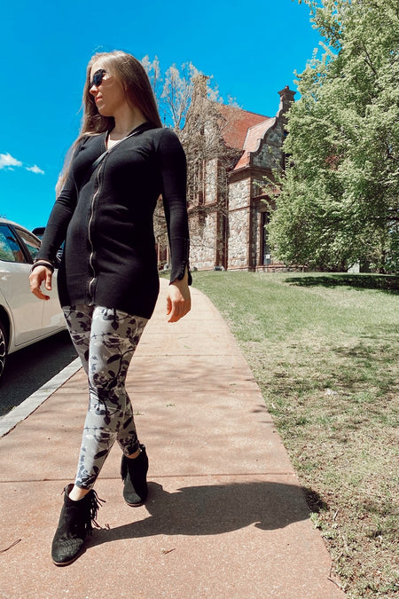 Blue Swirl Print Leggings