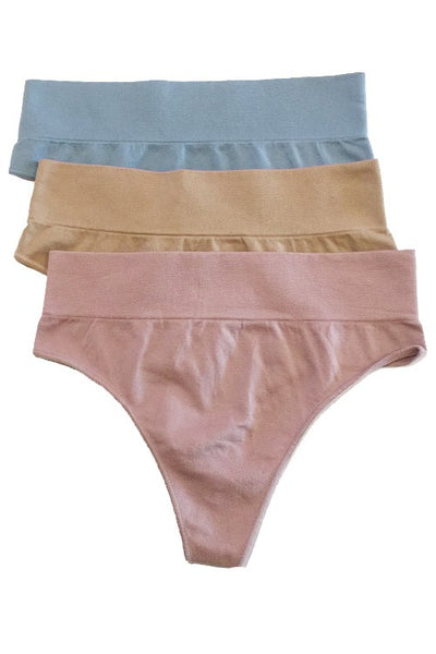 High-Waist Seamless Brazilian Panties (Thongs)