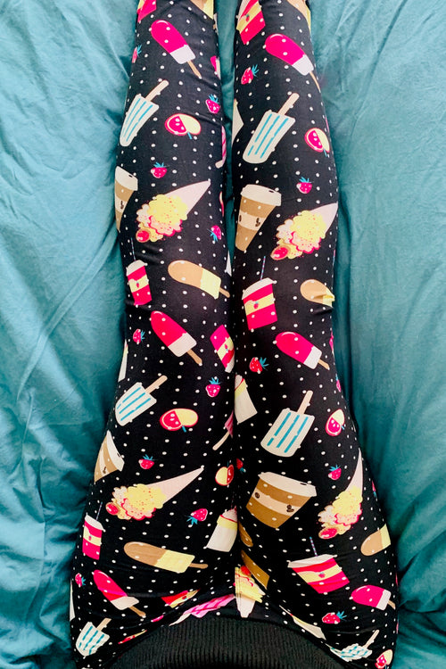 Ice cream Print QUEEN SIZE Leggings