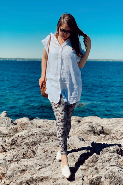 Lace Print Queen Size Leggings