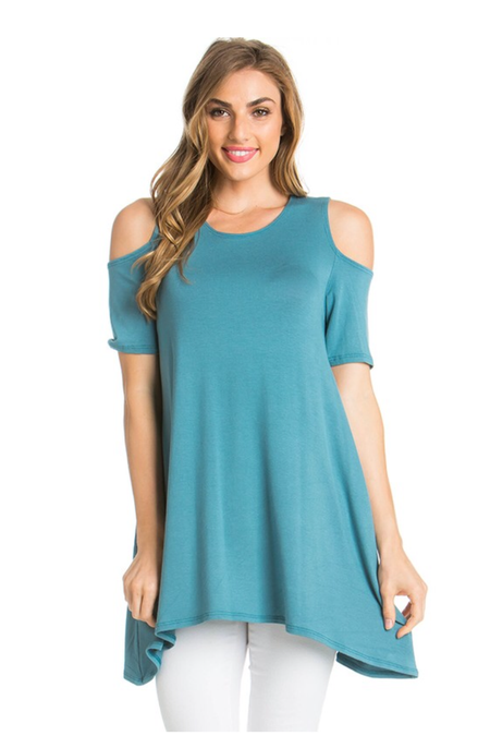 Cobalt Blue Solid Modal Classic Tunic Top
