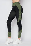 Olive/Black Shape Enhancing Sports Leggings