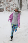 Multicolor Abstract Print Buttery Soft Leggings One Size 