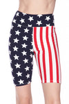 Yoga Waist Microfiber Biker Shorts